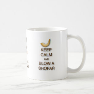 De Café Mantenha a calma e funda uma caneca do Shofar