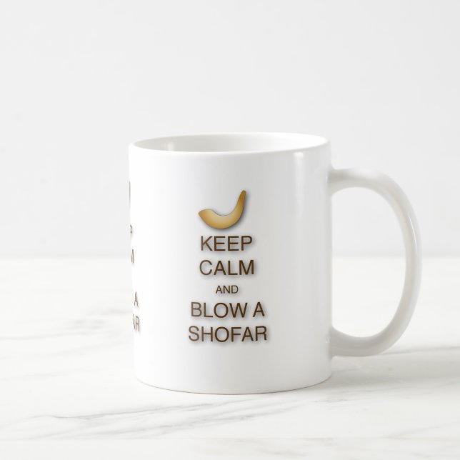 De Café Mantenha a calma e funda uma caneca do Shofar (Direita)