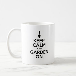 De Café Mantenha a calma e o jardim na caneca