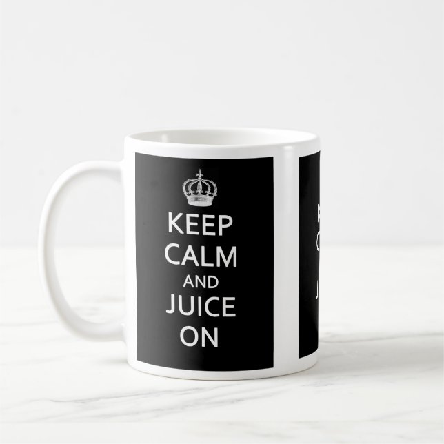 De Café Mantenha a calma e o suco sobre! Caneca (Esquerda)