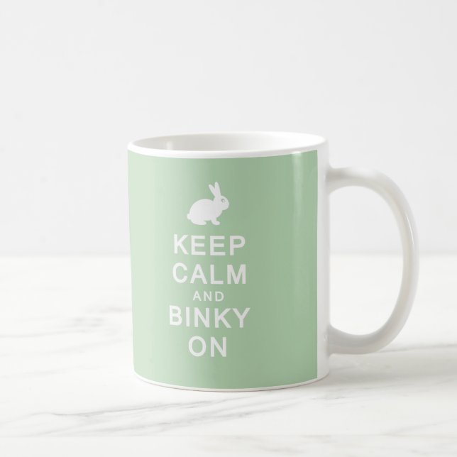 De Café Mantenha a calma & o Binky na caneca (Direita)