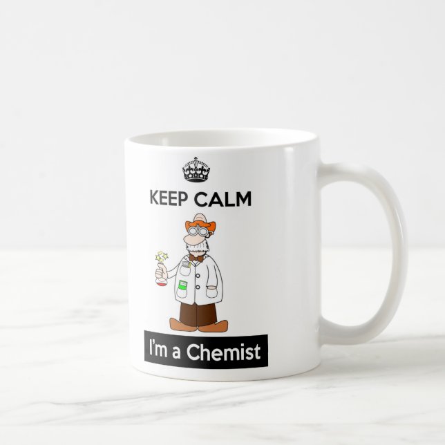 De Café Mantenha a calma que eu sou uma caneca do químico (Direita)