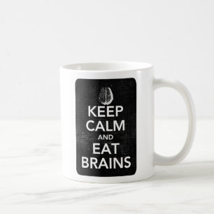 De Café Mantenha calmo e coma a caneca dos cérebros