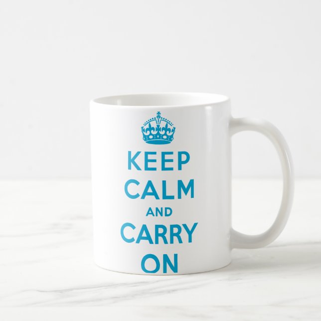 De Café Mantenha calmo e continue a caneca (Direita)