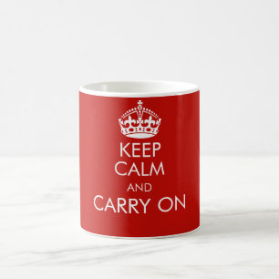 De Café Mantenha calmo e continue a caneca
