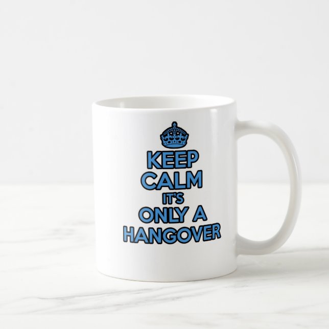 De Café Mantenha calmo e continue a caneca - é somente uma (Direita)