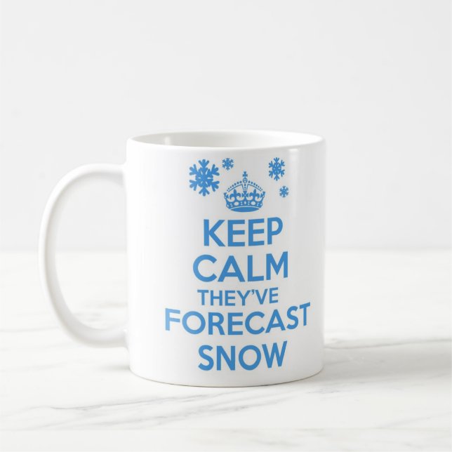 De Café Mantenha calmo e continue a caneca - neve (Esquerda)