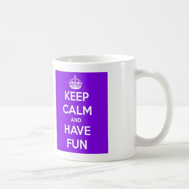 De Café Mantenha calmo e tenha a caneca do divertimento (Direita)