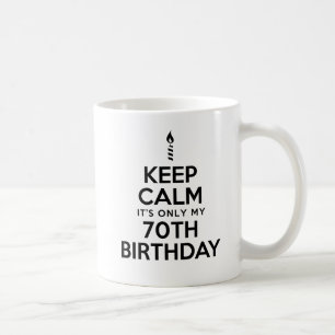 De Café Mantenha somente a caneca calma do aniversário do