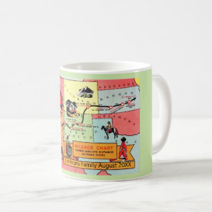 De Café Mapa dos Estados Ocidentais Caneca Personalizada