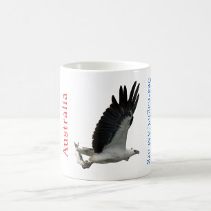 De Café Mar-Eagle com caneca dos peixes