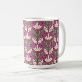 De Café Margarida branca e rosa sonha com caneca floral