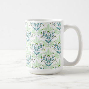 De Café Margarida verde e azul sonha caneca floral