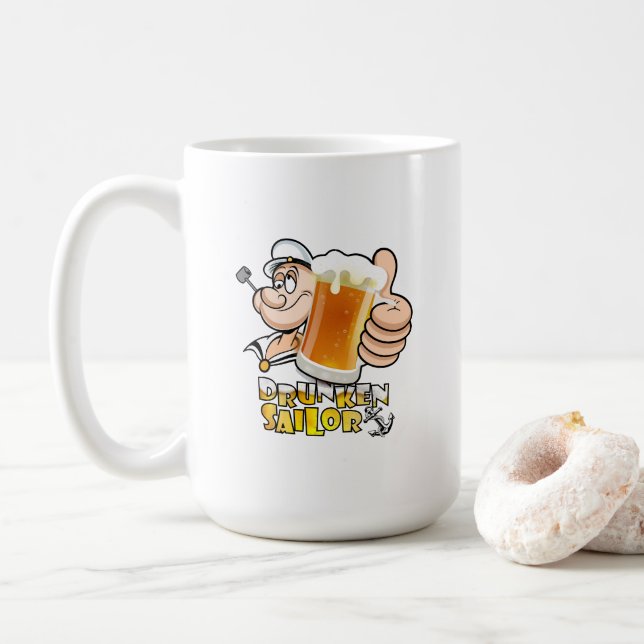 De Café Marinheiro Bêbado | Caneca Clássica #15 (Com Donut)