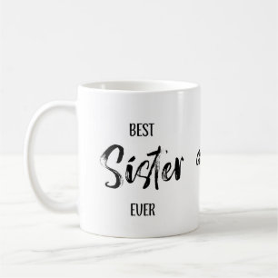 De Café Melhor Irmã do Mundo Caneca Branca Simples