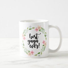 De Café Melhor nunca - caneca Gaga engraçada Gaga floral