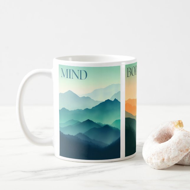 De Café Mente, corpo e caneca espirituosa (Com Donut)