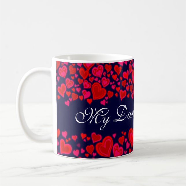 De Café "Meu Querido Valentim" caneca corações vermelho ro (Esquerda)