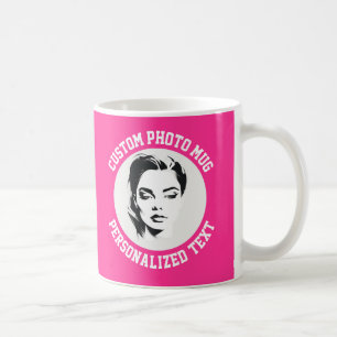 De Café Meu Rosto em uma Caneca Personalizada MORANGO ROSA