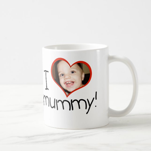 De Café "Mim caneca personalizada da mamã do *heart*" (Direita)