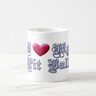 De Café Mim coração minha caneca do pitbull
