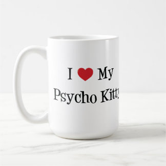 De Café Mim coração minha caneca psicótico do gatinho