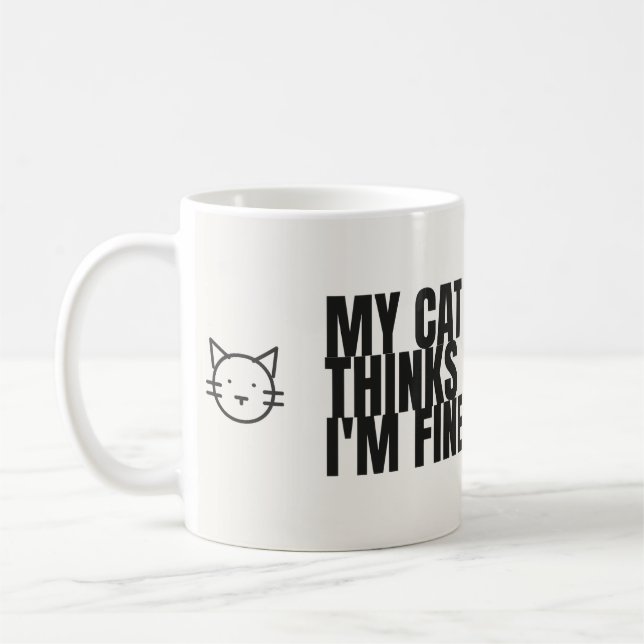 De Café Minha Caneca Engraçada do Gato (Esquerda)