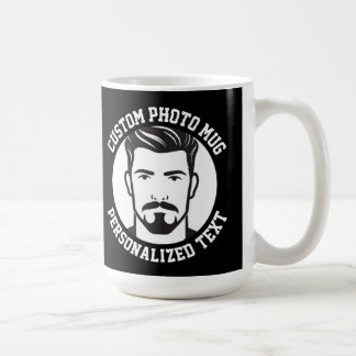 De Café Minha Face em uma Caneca Personalizada Grande PRET