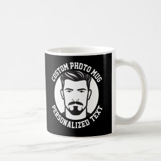 De Café Minha Face em uma Caneca Personalizada PRETA