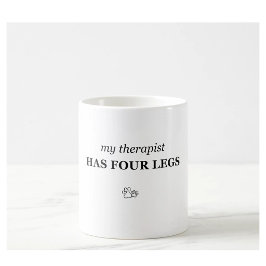 De Café Minha Terapeuta Tem Quatro Pernas Caneca Engraçada