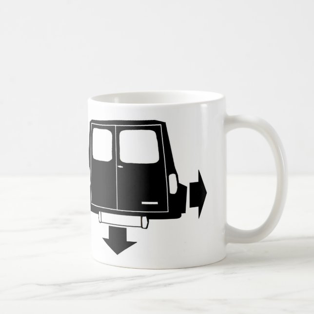 De Café Mini propriedade do Clubman & Van Baixo e caneca (Direita)
