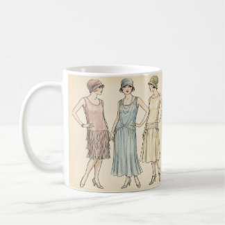 De Café Moda Flapper dos Anos 20 — Caneca Retro Art Déco