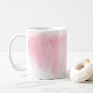 De Café Moderno cora a caneca cor-de-rosa da aguarela