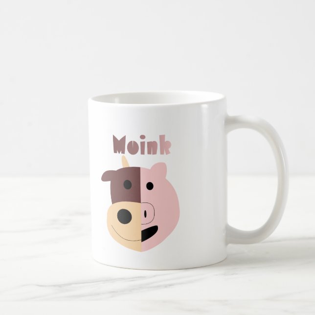 De Café Moink: Vaca dos desenhos animados e caneca do (Direita)