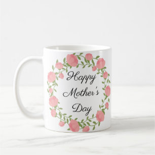 De Café Moldura Floral Personalizada Caneca Dia das Mães