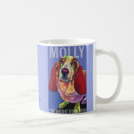 De Café Molly a caneca do cão da terapia do Basset por