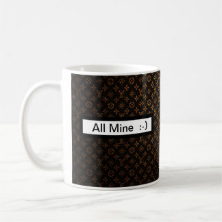 De Café Monograma impresso do LV na caneca