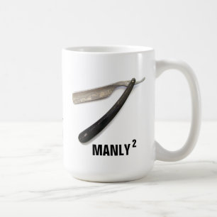 DE CAFÉ MONOGRAMED ESQUADRADO VIRIL QUE BARBEIA A CANECA