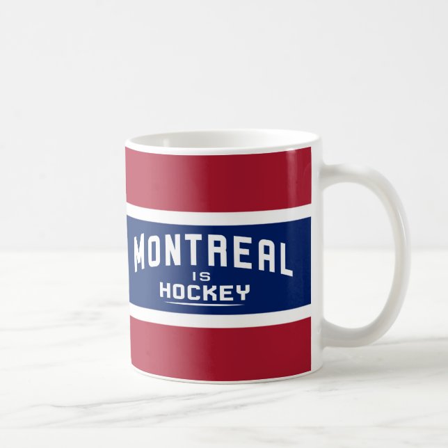 De Café Montreal é hóquei, vermelho, branco, e caneca azul (Direita)