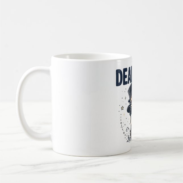 De Café MORTALMENTE CANSAÇO — Caneca Engraçada (Esquerda)