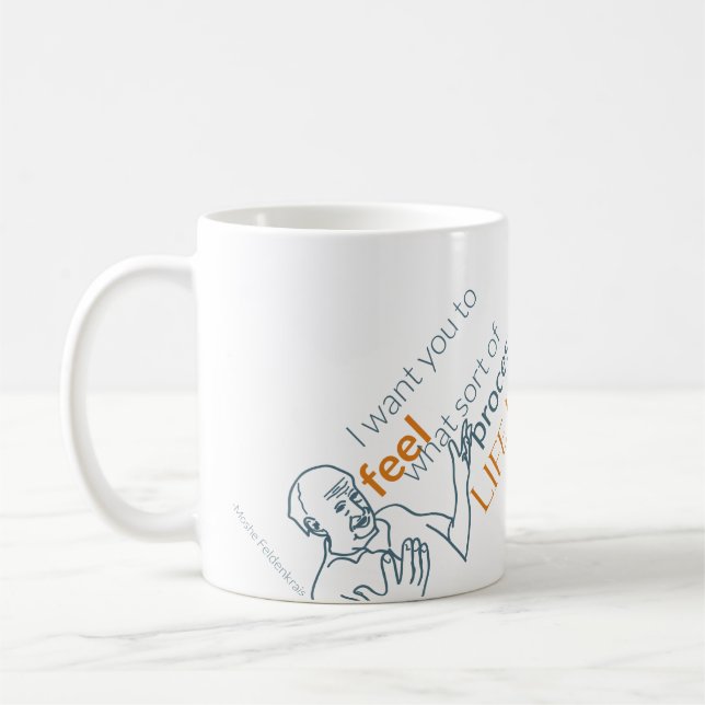 De Café Moshe fala: Vida da sensação com caneca diagonal (Esquerda)