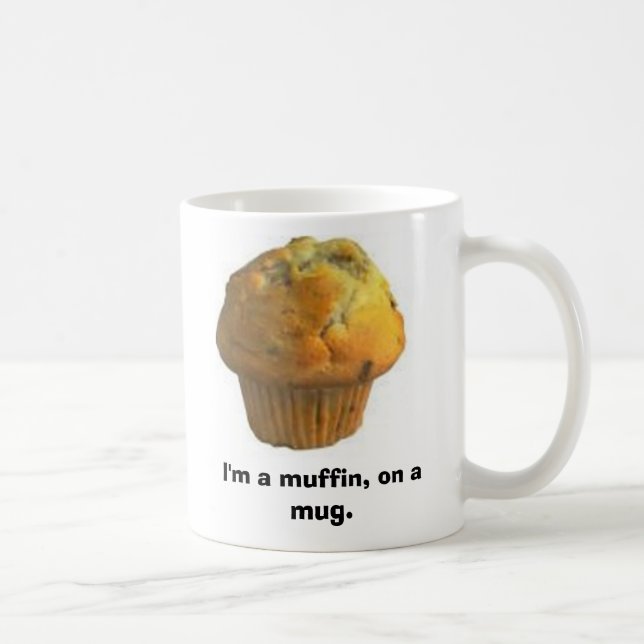De Café muffin, eu sou um muffin, em uma caneca (Direita)