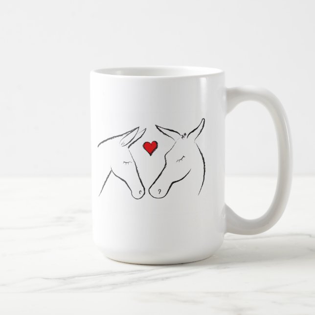 De Café Mulas no amor - caneca (Direita)