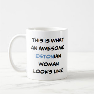 De Café mulher estônia, caneca incrível