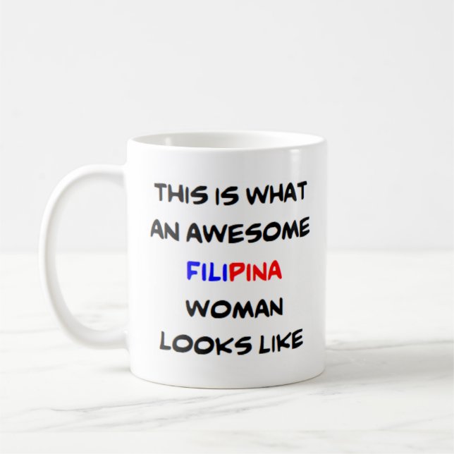 De Café mulher filipina, caneca demais (Esquerda)