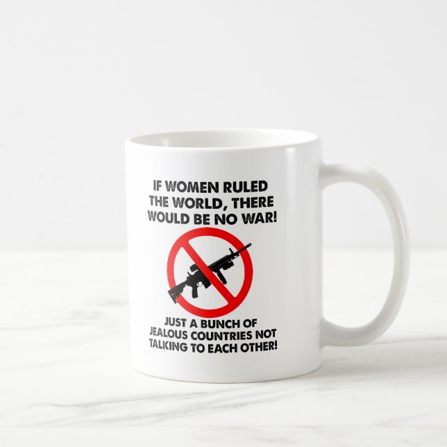 De Café Mulheres Governando o Mundo Caneca Divertida (Direita)