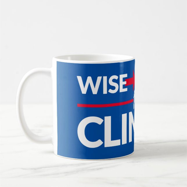 De Café MULHERES SÁBIAS PARA CLINTON 11oz. Caneca (Esquerda)