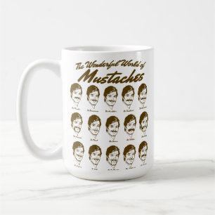 De Café Mundo maravilhoso da caneca dos bigodes