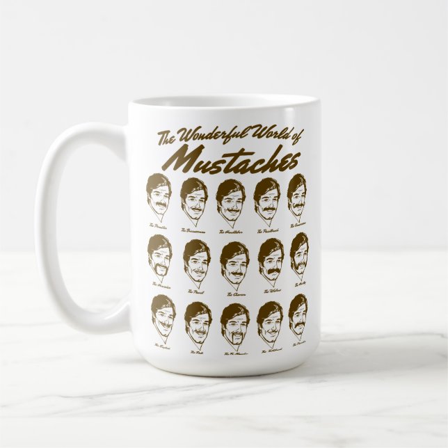 De Café Mundo maravilhoso da caneca dos bigodes (Esquerda)