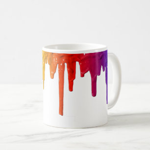 De Café MyPride365 - Caneca do gotejamento da pintura do
